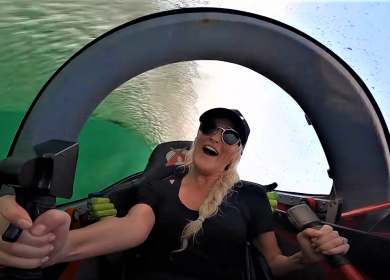 Supercar Blondie – First woman in Dubai to drive a special jet ski