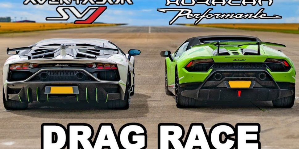 Drag race: Lamborghini Aventador SVJ vs Huracan Performante : ASCO