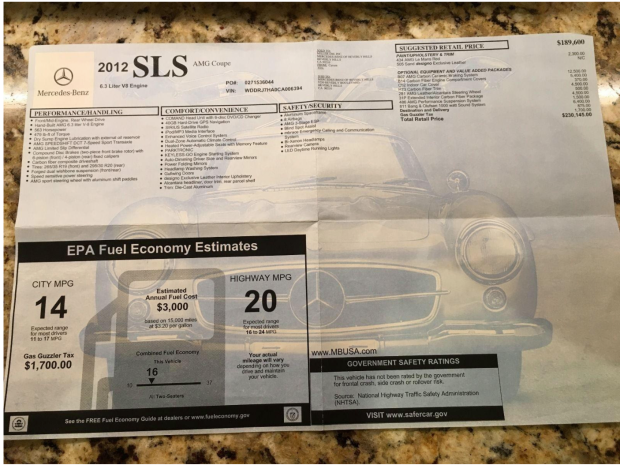 2012 Mercedes-Benz SLS AMG