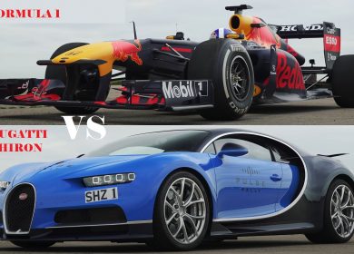 Bugatti Chiron vs F1 Car – Greatest drag race of all time