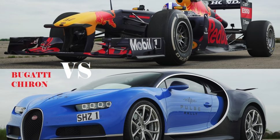 Bugatti Chiron v F1 Car